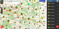 Interaktywna mapa dotycząca zagrożenia bezpieczeństwa na terenie województwa śląskiego