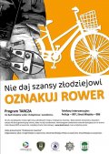 Znakowanie rowerów plakat akcji