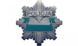 odznaka policyjna na białym tle