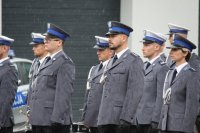 Święto Policji w Jaworznie 2021 policjanci w mundurach zdjęcie grupowe